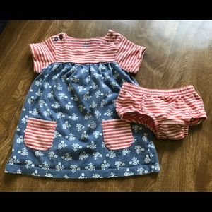Boden 6-12 Hopscotch Dress with bloomers